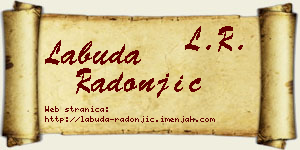 Labuda Radonjić vizit kartica